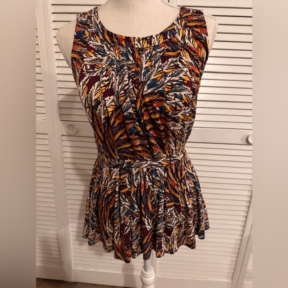 Fun, ANTHRO patterned peplum